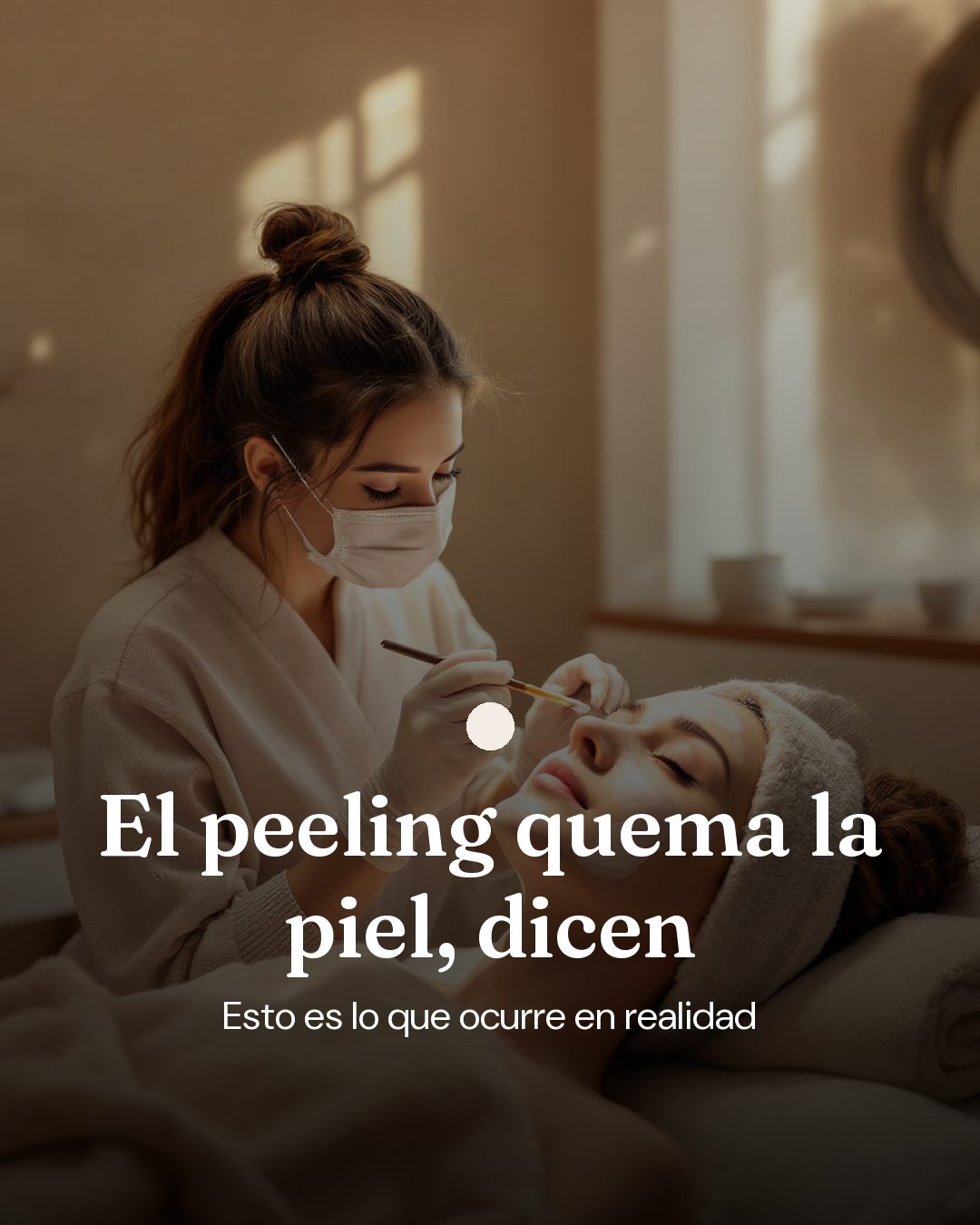 Portada de un carrusel de ejemplo con el titular «El peeling quema la piel, dicen».